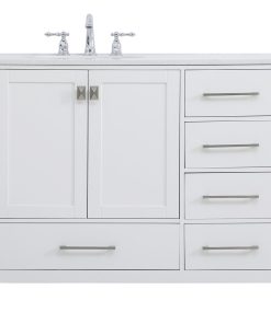 42 Inch Single Bathroom Vanity In White