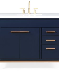 42" Beatrice Modern Navy Blue Bathroom Vanity
