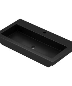 Trough 3619 Bathroom Sink, Charcoal, Single Faucet Cutout