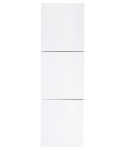 18" Wide by 59" High Linen Side Cabinet With Three Doors, Gloss White Finish