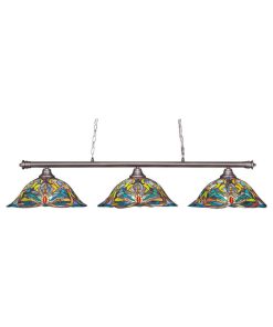 Toltec Lighting 373-BN-990 Oxford - Three Light Billiard