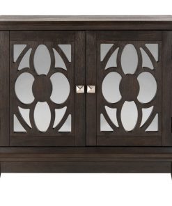 Tawny 2 Door Chest Dark Espresso/ Black Mirror