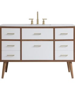 White 48" Bathroom Vanity