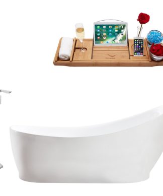 Tub, Faucet and Tray Set Streamline 68" Freestanding MH2140-140