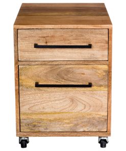 20 Inch Mobile Pedestal Natural Scandinavian