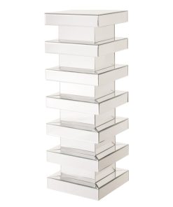 Stepped Mirror on Mirror Pedestal - Mirrored, Tall