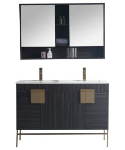 47?Kuro Bath Vanity With Medicine Cabinet, Dawn Gray