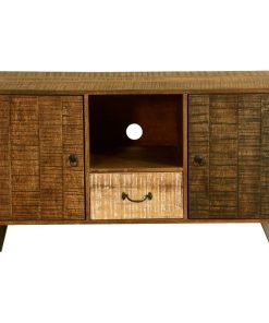Wooden Patches Mango Wood & Iron 43" Standing TV Console Cabinet