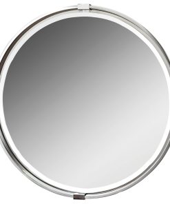 Uttermost Tazlina Brushed Nickel Round Mirror