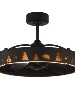 27.2, Modern LED Ceiling fan, Matte Black