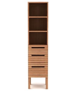 Tall Solid Teak Bathroom Cabinet | Tikamoon Slats