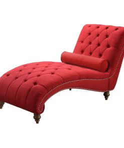 Yarmouth Chaise Lounge, Burgundy
