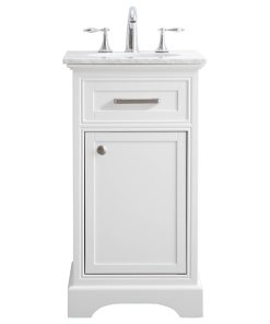 19" Single Bathroom Vanity Set, White