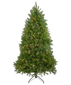 7.5' Pre-Lit Rockwood Pine Artificial Christmas Tree Clear LED Lights