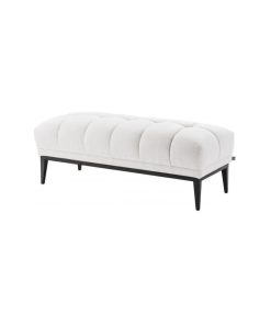 White Tufted Upholstered Bench | Eichholtz Aurelio