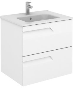 24'' 2-Drawer With Ceramic Top, White