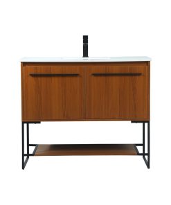 Sue 40" Single Bathroom Vanity, Teak