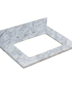 23.75-in. W 18.25-in. D Stone Top In Bianca Carara Color For 3H8-in. Faucet