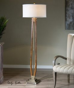 Uttermost Boydton Burnished Wood Floor Lamp