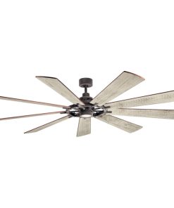 Weathered Zinc 85" Gentry XL Fan LED