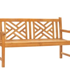Teak Wood Chippendale Double Outdoor Patio and Garden Bench
