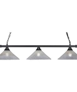 Toltec Lighting 803-MB-714 Square - Three Light Billiard with Glass Options