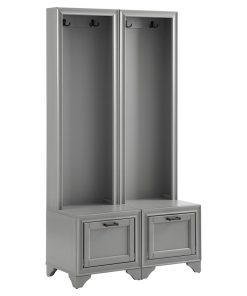 Tara 2-Piece Entryway Set, Distressed Gray 2 Hall Trees