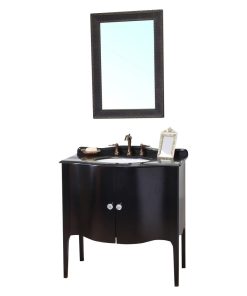 36.6 Inch Single Sink Vanity-Wood, Black