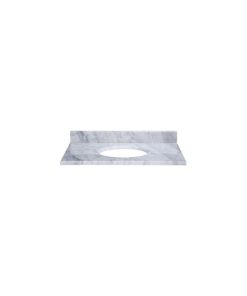Stone Top, 31" For Undermount Sink With Backsplash, Carrera Marble