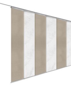 White-Alabaster 6-Panel Track Extendable Vertical Blinds 94"Hx98-130"W
