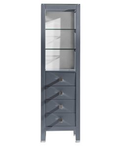 Virtu Cailey 16" Linen Cabinet, Gray