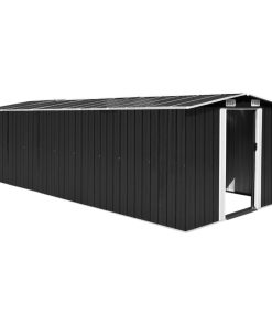 vidaXL Garden Shed Metal Anthracite Tool Storage Shed Building House Garage