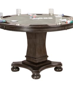 Sunset Trading Vegas Dining And Poker Table With Gray Wood CR-87711-TB