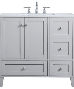 36 Inch Single Bathroom Vanity In Grey