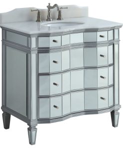 30" Ashley Modern Mirrored Bathroom Vanity