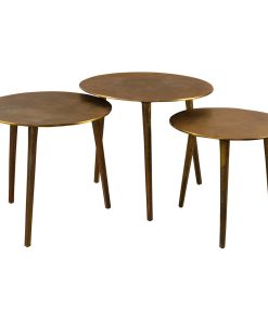 Uttermost 25148 Kasai Gold Coffee Tables, S/3