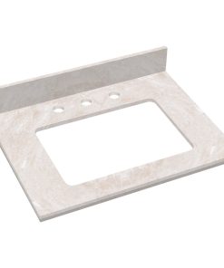23.75-in. W 18.25-in. D Stone Top In Beige Color For 3H8-in. Faucet