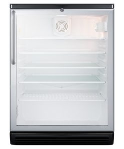 Summit SCR600BGLBITB 24"W 5.5 Cu. Ft. Built-In Beverage Center - Glass / Black
