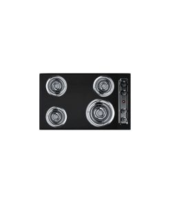 30"W 220V Electric Cooktop, Black Porcelain Finish TEL05
