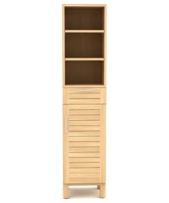 Tall Solid Oak Bathroom Cabinet, Tikamoon Soho 180
