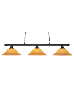 Toltec Lighting 373-MB-622 Oxford - Three Light Billiard