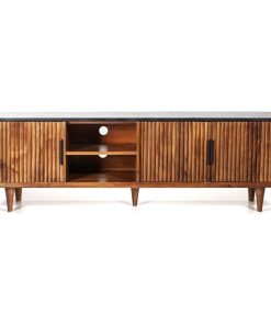 Wooden Marble Top Media Unit, Large, Carter