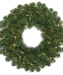 Vickerman Oregon Fir Wreath, Dura-Lit 200 Clear, 60"