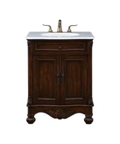 Windsor 27" Single Bathroom Vanity Set, Teak