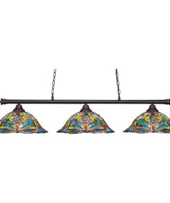 Toltec Lighting 373-DG-990 Oxford - Three Light Billiard