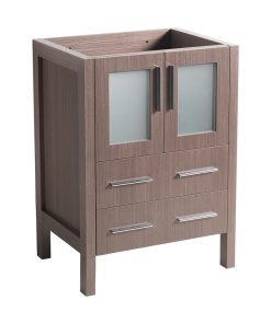 Torino 24" Bathroom Cabinet, Base: Gray Oak, Base Only, Without Sink