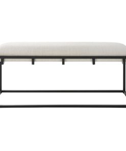 Uttermost Paradox Iron & Fabric Bench