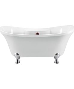 68" Streamline N901CH-ORB Clawfoot Tub and Tray With External Drain