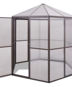 vidaXL Greenhouse Aluminium Plants Vegetable Growing House Gardening Metal