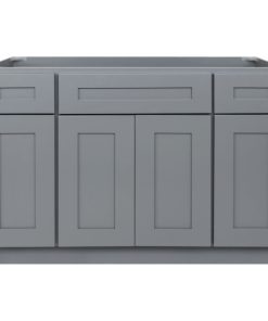 48" Vanity Sink Base Cabinet With Drawers Colonial Gray by LessCare